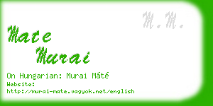 mate murai business card