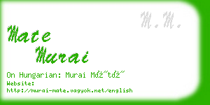mate murai business card